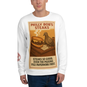 The Philly Bob’s Pigeon Bureaucrat Unisex Sweatshirt