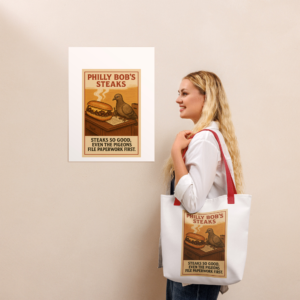 The Philly Bob’s Pigeon Bureaucrat Tote bag
