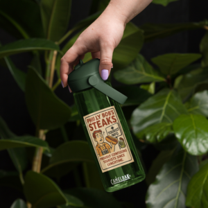 Flip straw water bottle